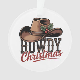 Frohe Weihnachten Cowboy Hut – Western-Feiertagsde Ornament