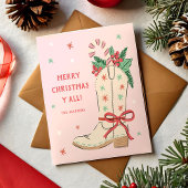 Frohe Weihnachten Cowboy-Stiefel 