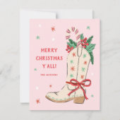 Frohe Weihnachten Cowboy-Stiefel  (Vorderseite)