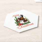 Frohe Weihnachten Cowboy Untersetzer (angewinkelt)