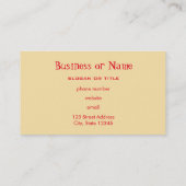 Frohe Weihnachten! Crazy Red Nosed Reindeer Visitenkarte (Rückseite)