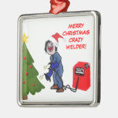 Frohe Weihnachten Crazy Welder Ornament Aus Metall (Links)