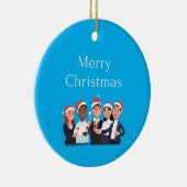 Frohe Weihnachten Crew 2022 Keramik Ornament (Rechts)