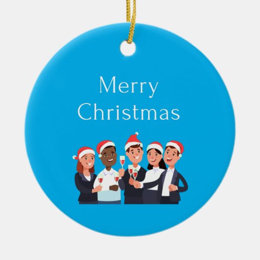 Frohe Weihnachten Crew 2022 Keramik Ornament (Vorne)