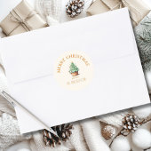 Frohe Weihnachten! Cupcake-Christmas-Tree Runder Aufkleber