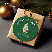 Frohe Weihnachten! Cupcake-Christmas-Tree Runder Aufkleber