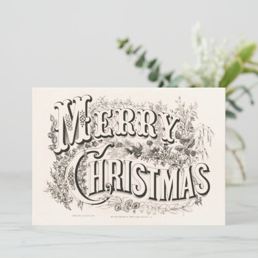 Frohe Weihnachten | Currier & Ives (Stehend Vorderseite)