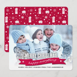 Frohe Weihnachten. Custom Christmas Foto Cards Feiertagskarte