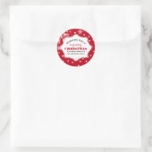 Frohe Weihnachten. Custom Christmas Runder Aufkleber (Tasche)