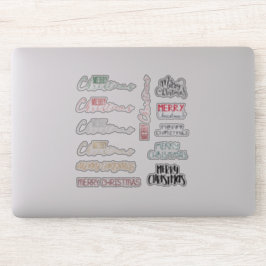 Frohe Weihnachten Custom-Cut Vinyl Stickers Aufkleber