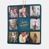 Frohe Weihnachten Custom Foto Collage Keramik Orna Keramikornament (Links)