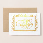 Frohe Weihnachten. Custom Foto Luxus Real Folienkarte (Vorderseite mit Umschlag)