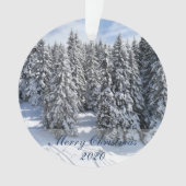 Frohe Weihnachten Custom Foto und Text Ornament (Vorderseite)