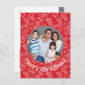 Frohe Weihnachten Custom Foto und Text Urlaub Postkarte (Vorne/Hinten)