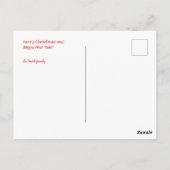 Frohe Weihnachten Custom Foto und Text Urlaub Postkarte (Rückseite)
