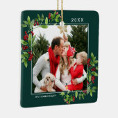 Frohe Weihnachten. Custom Foto Weihnachten Keramikornament (Rechts)