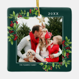 Frohe Weihnachten. Custom Foto Weihnachten Keramikornament
