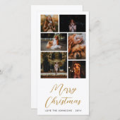Frohe Weihnachten Custom Gruß Holiday Collage (Vorne/Hinten)