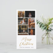 Frohe Weihnachten Custom Gruß Holiday Collage (Stehend Vorderseite)