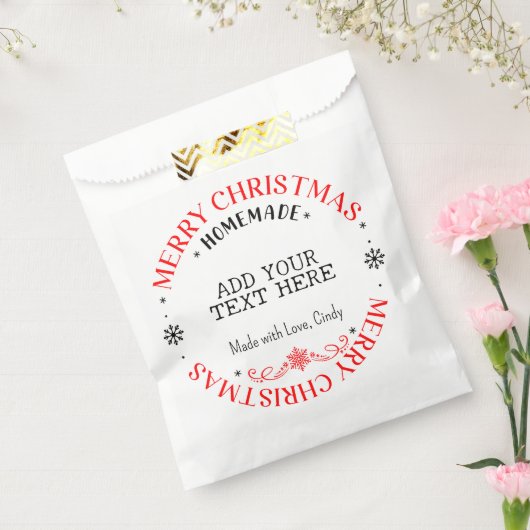 Frohe Weihnachten Custom Hinzufügen Text hausgemac Geschenktütchen (Versiegelt)