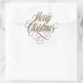 Frohe Weihnachten! Custom Large Round Aufkleber (Tasche)