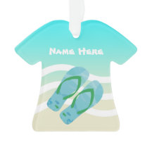 Frohe Weihnachten Custom Name Tropical Beach Waves