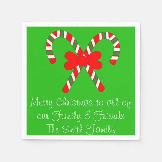 Frohe Weihnachten Custom Napkins Serviette (Vorderseite)