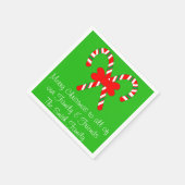 Frohe Weihnachten Custom Napkins Serviette (Ecke)