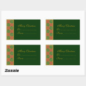 Frohe Weihnachten Custom Red and Green Stickers (Blatt)