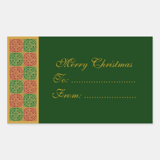 Frohe Weihnachten Custom Red and Green Stickers (Vorderseite)