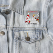 Frohe Weihnachten Custom Santa & Rentier Button (Beispiel)