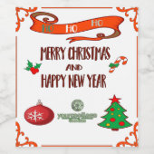 Frohe Weihnachten Custom Wein Flasche Etikett (Einzelnes Label)