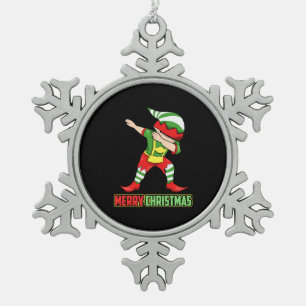Frohe Weihnachten Dabbing Eleven Goblin Weihnachte Schneeflocken Zinn-Ornament