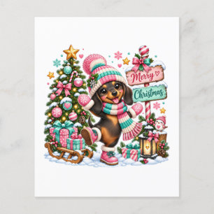 Frohe Weihnachten Dachshund Flyer