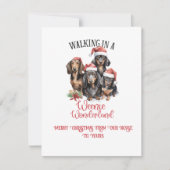 Frohe Weihnachten Dachshunde "Weenies" Weihnachten (Vorderseite)