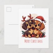 Frohe Weihnachten Dackel Hunde (Vorne/Hinten)