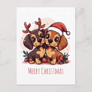 Frohe Weihnachten Dackel Hunde