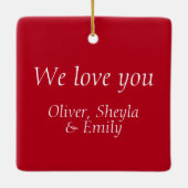 Frohe Weihnachten Daddy 3 Foto Collage Keramikornament (Rückseite)