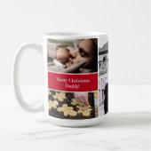 Frohe Weihnachten Daddy Custom Foto Collage Urlaub Kaffeetasse (Links)