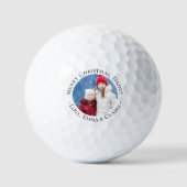Frohe Weihnachten Daddy Custom Foto Golfball (Vorderseite)