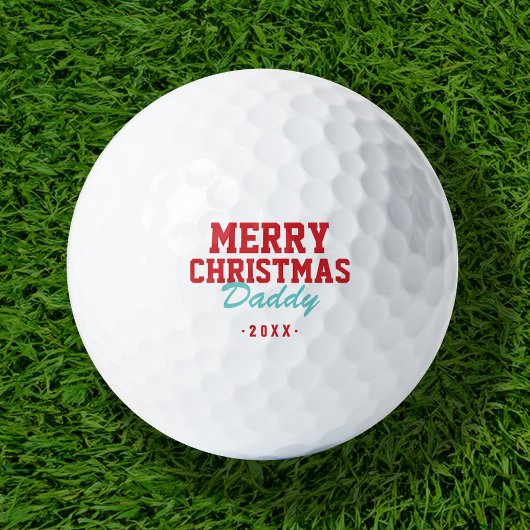Frohe Weihnachten Daddy Golf Balls Golfball