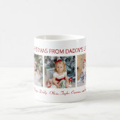 Frohe Weihnachten Daddy Nautical 4 Foto Collage Kaffeetasse (Mittel)