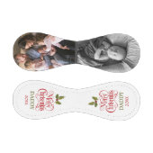 Frohe Weihnachten Daddy Red Green Typografy Foto Baseball (Paneele)