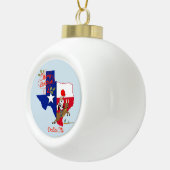 Frohe Weihnachten Dallas Texas Keramik Kugel-Ornament (Rechts)