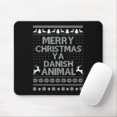 Frohe Weihnachten Dänemark Dänemark Animal Fa Mousepad (Mit Mouse)
