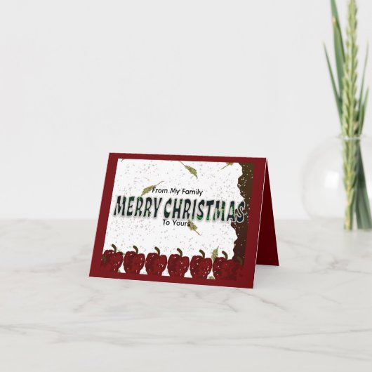 Frohe Weihnachten Dankeskarte (Vorderseite)