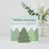 Frohe Weihnachten Dankeskarte (Stehend Vorderseite)