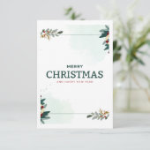 Frohe Weihnachten Dankeskarte (Stehend Vorderseite)