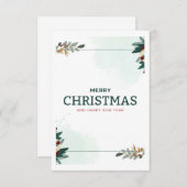 Frohe Weihnachten Dankeskarte (Vorne/Hinten)