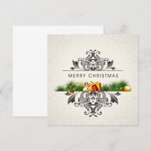 Frohe Weihnachten Dankeskarte (Vorne/Hinten)